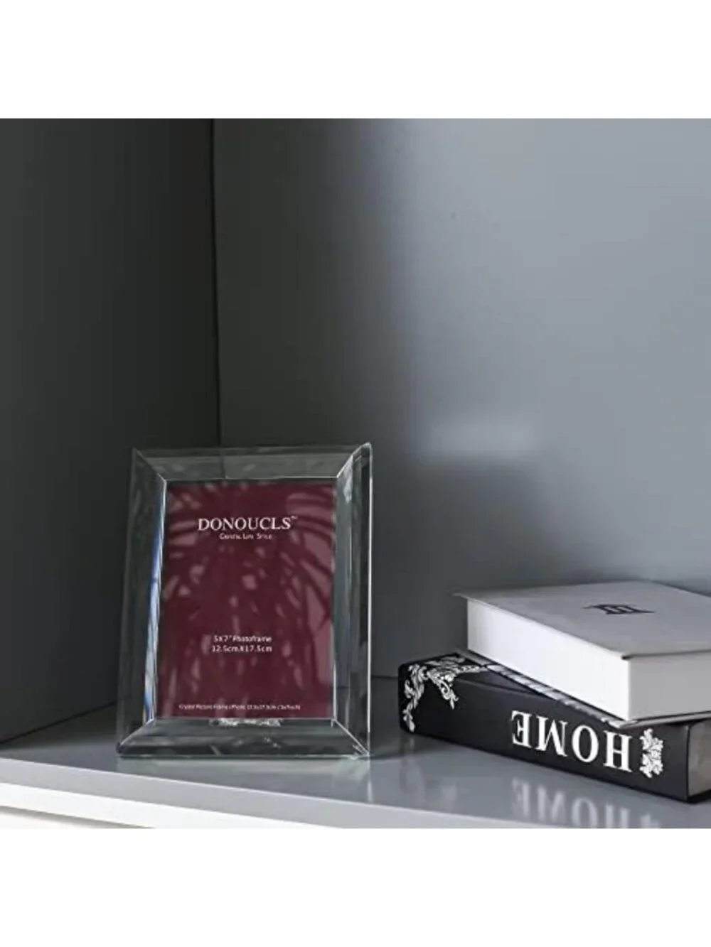 Elegant 5x7 Inch Crystal Picture Frame for Weddings & Home Decor, Gift-Ready